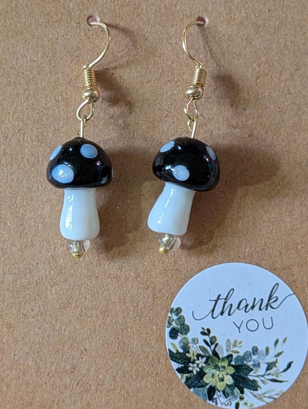 Poisonous Mushroom Earrings - Picture 2 of 3